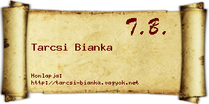 Tarcsi Bianka névjegykártya