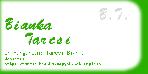 bianka tarcsi business card